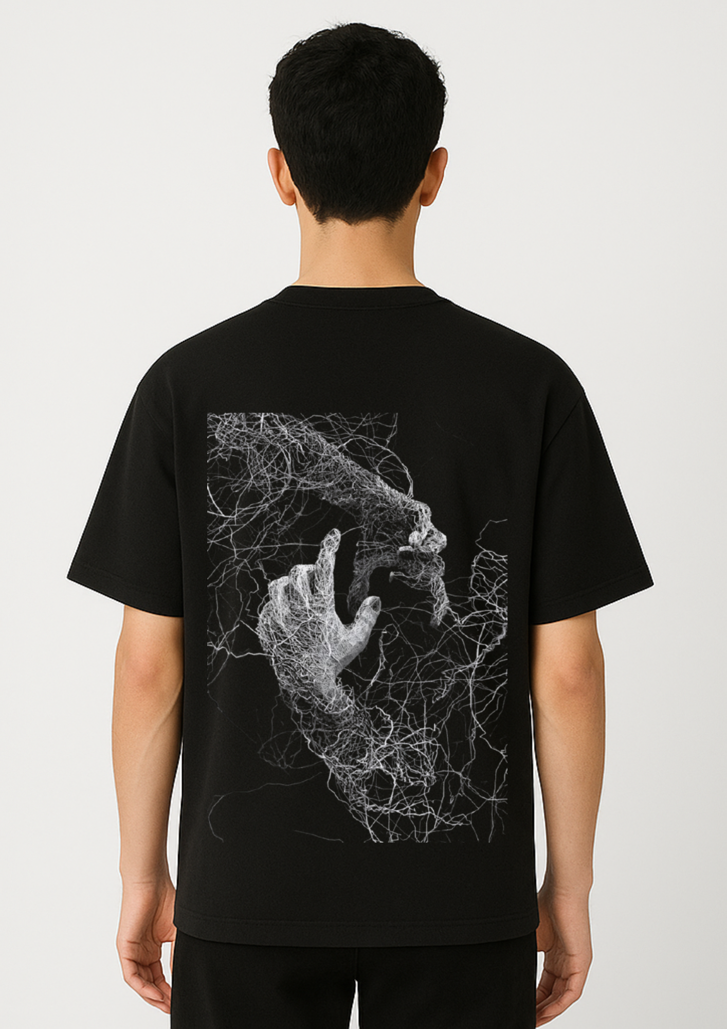 Hands Intertwine Drop Shoulder T Shirt