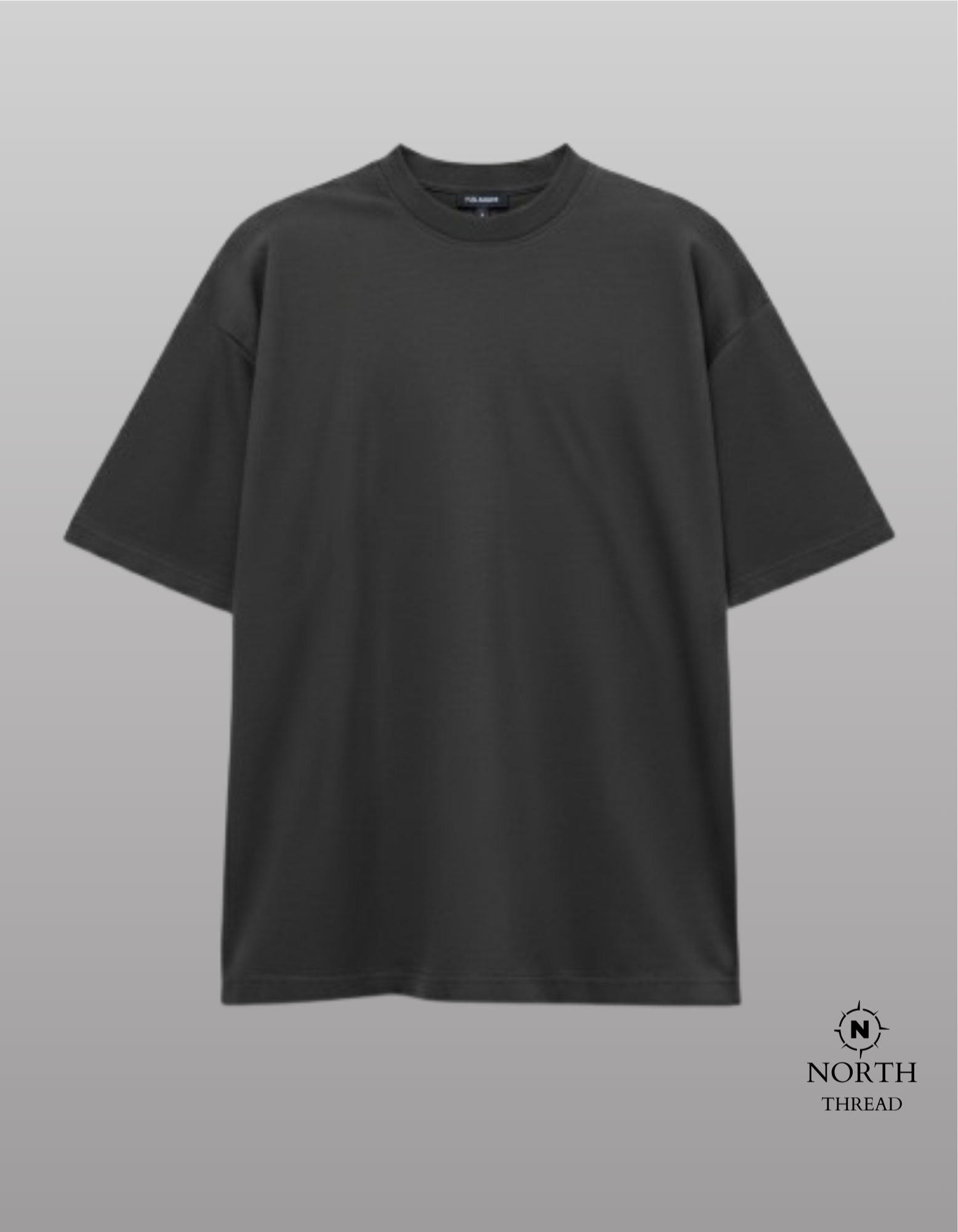 Pull&Bear Heavyweight tshirt-Gray