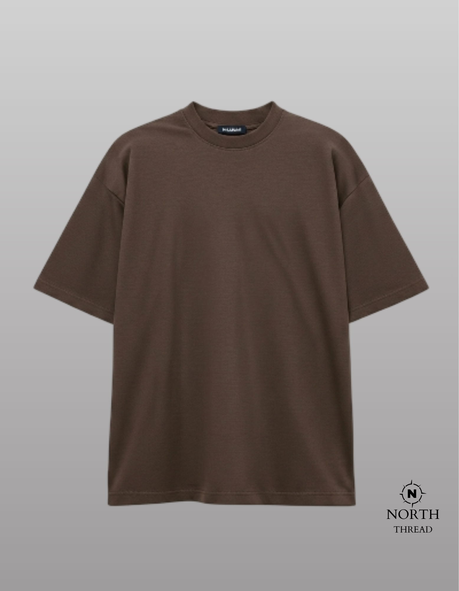 Pull&Bear Heavyweight tshirt-Mocha Brown