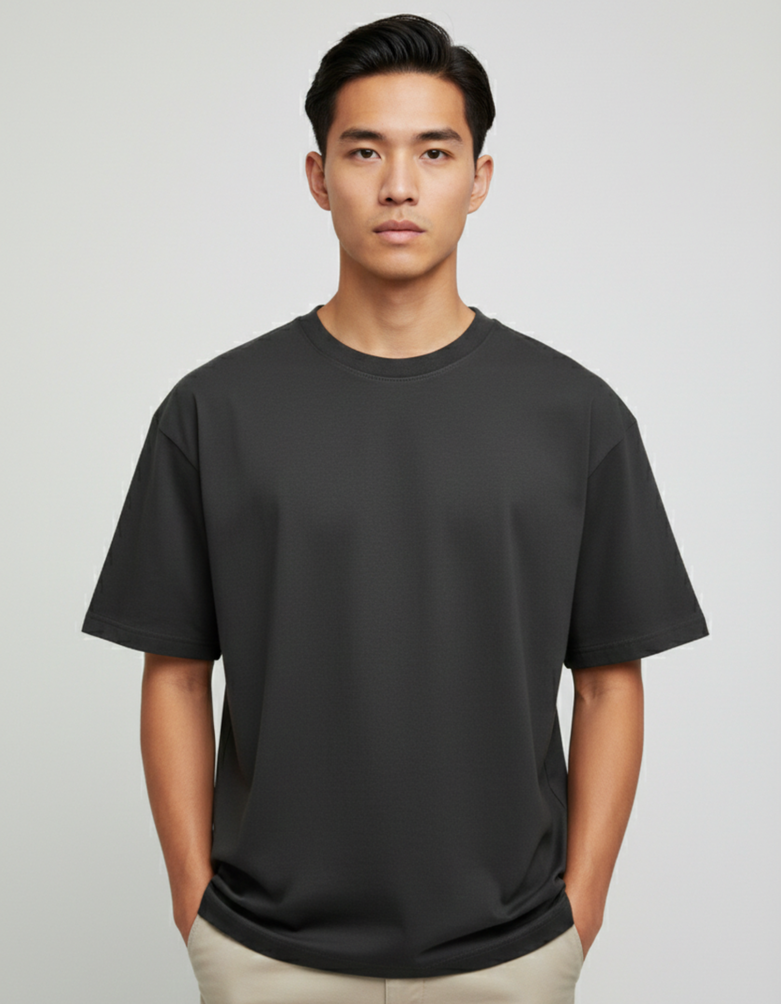 Zara Heavyweight tshirt-Charcoal gray