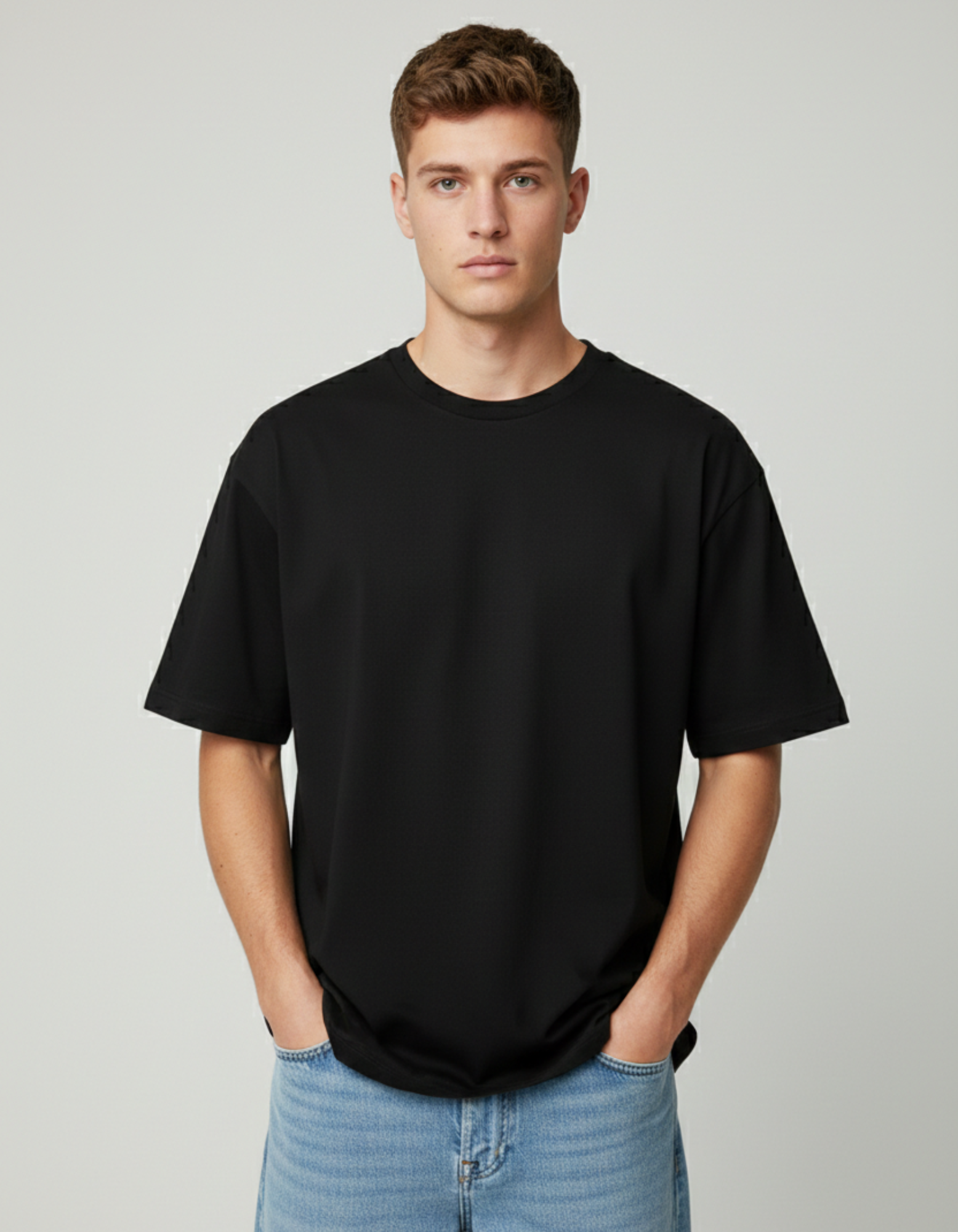 Pull&Bear Heavyweight tshirt-Black