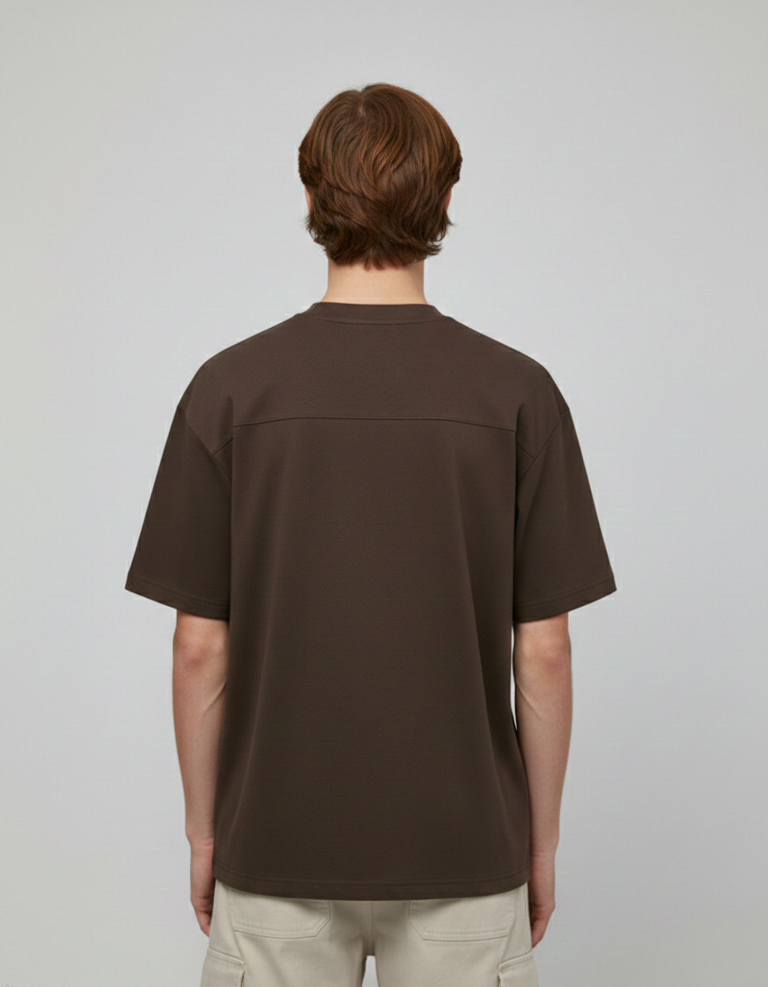Pull&Bear Heavyweight tshirt-Mocha Brown